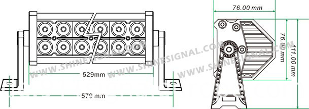 120W Epsitar LED Lightbar on The Top of The Vehicles (DA3-40 1120W)